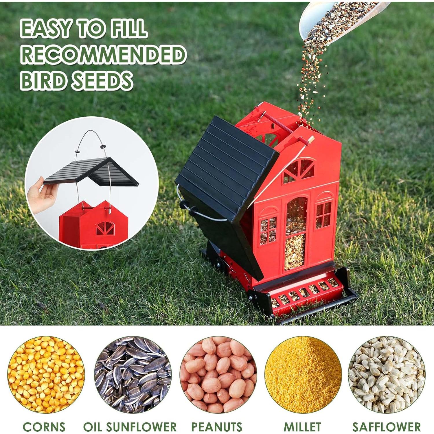 Comedero para Aves Birdkiss Rojo a Prueba de Ardillas 2.27 kg