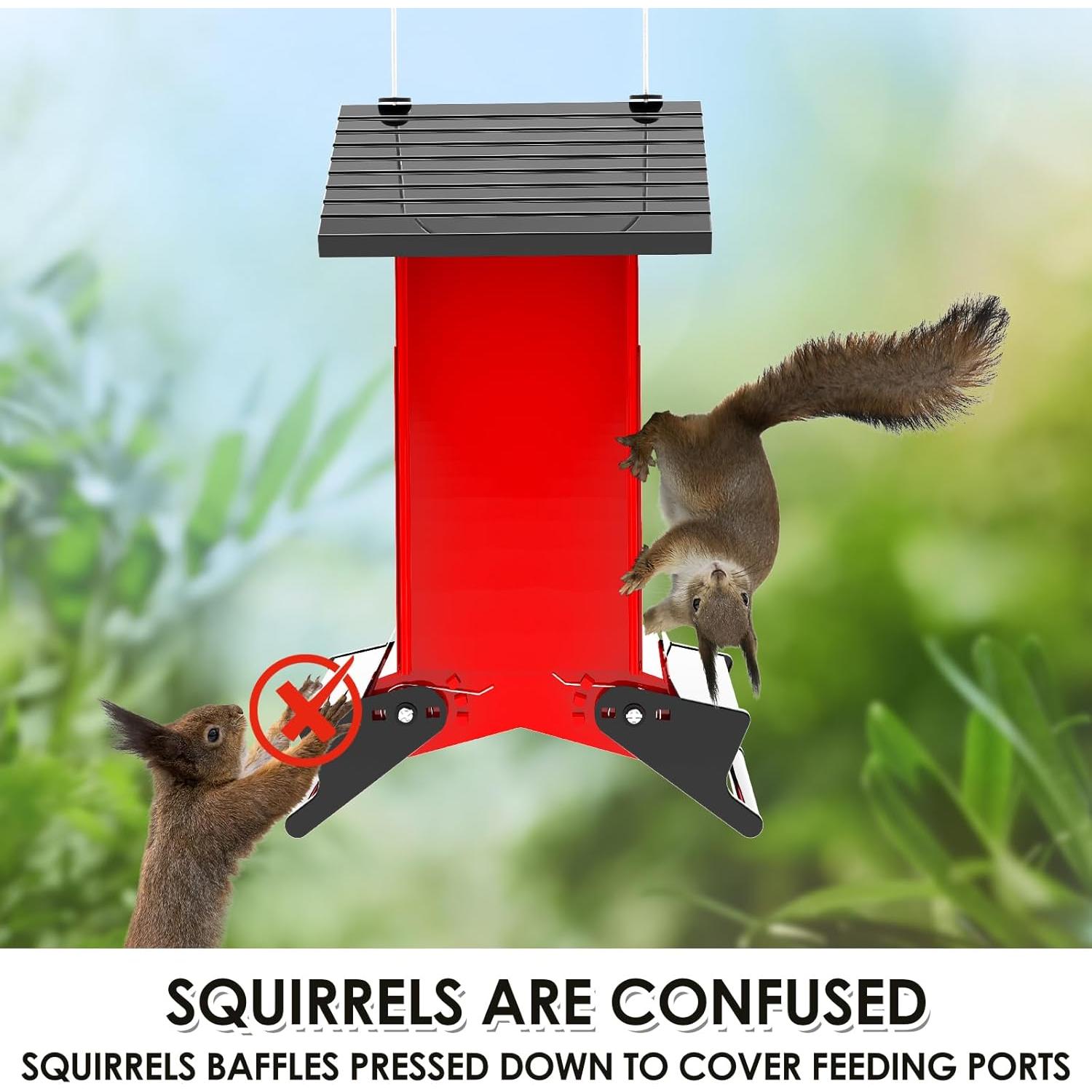 Comedero para Aves Birdkiss Rojo a Prueba de Ardillas 2.27 kg