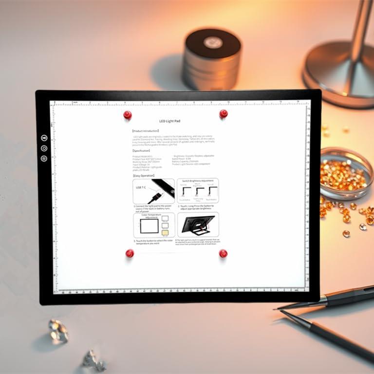 Tableta de Luz A3 YUZAMOOR Recargable Inalámbrica 12000 Lux