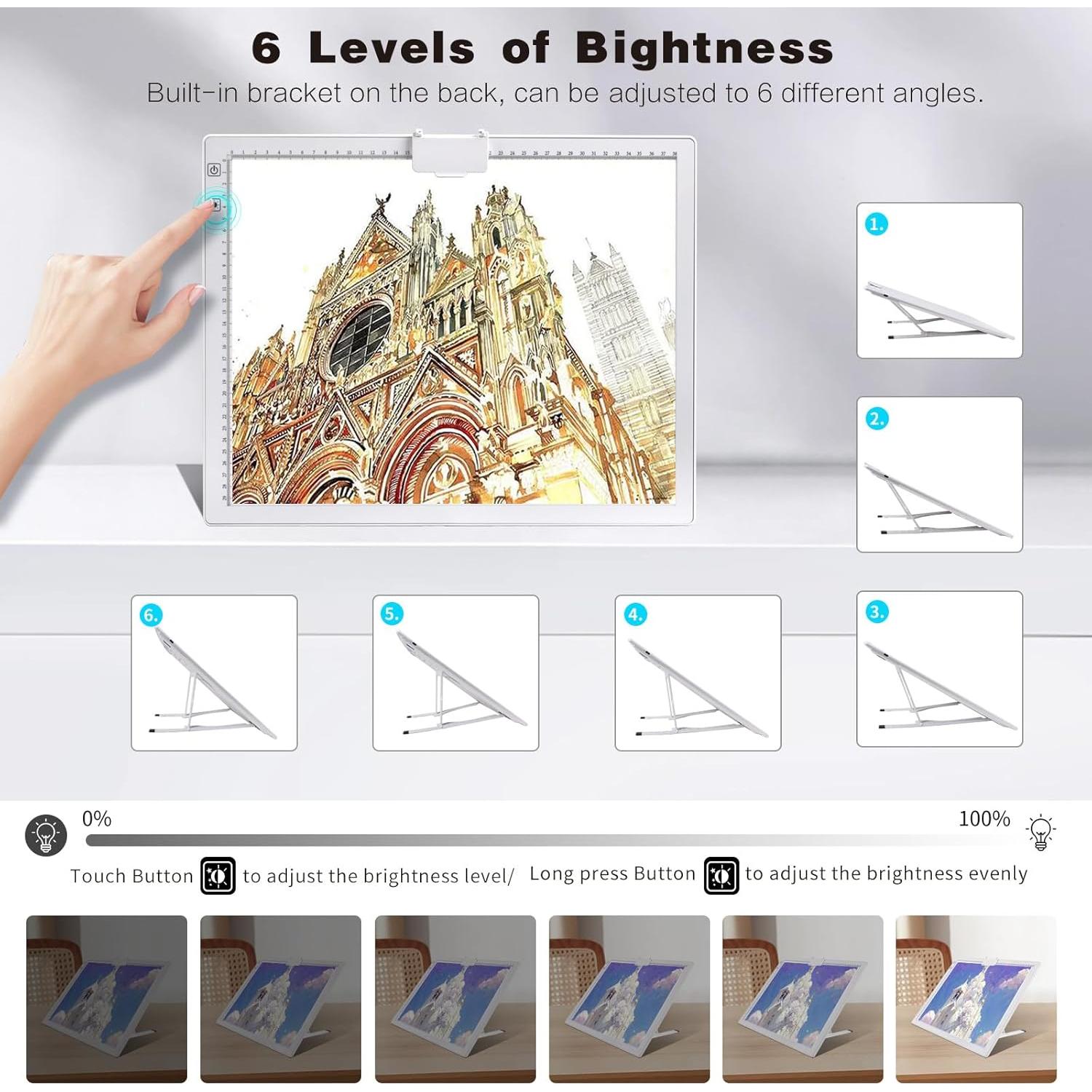 Almohadilla de Luz A3 Recargable iVAOOZE con Soporte Plegable