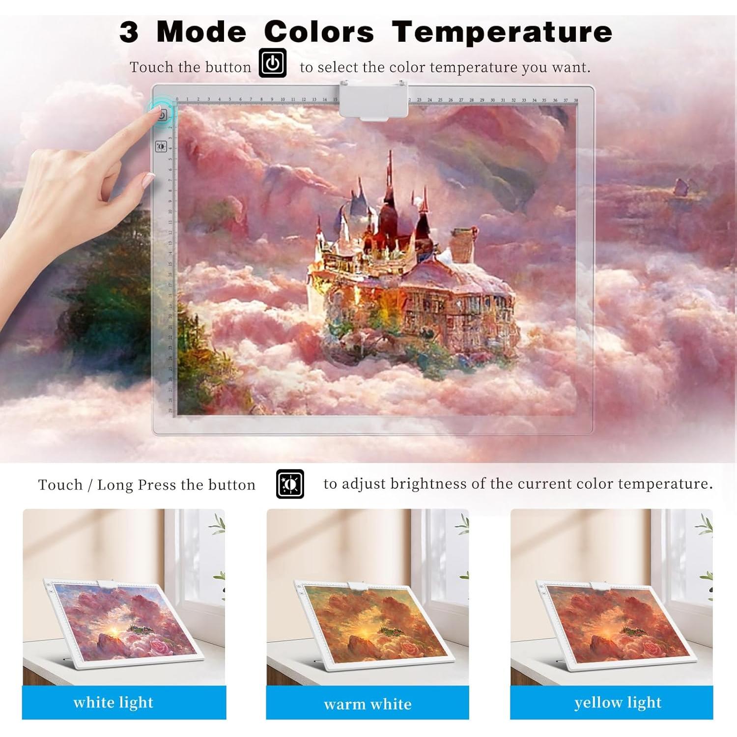 Almohadilla de Luz A3 Recargable iVAOOZE con Soporte Plegable