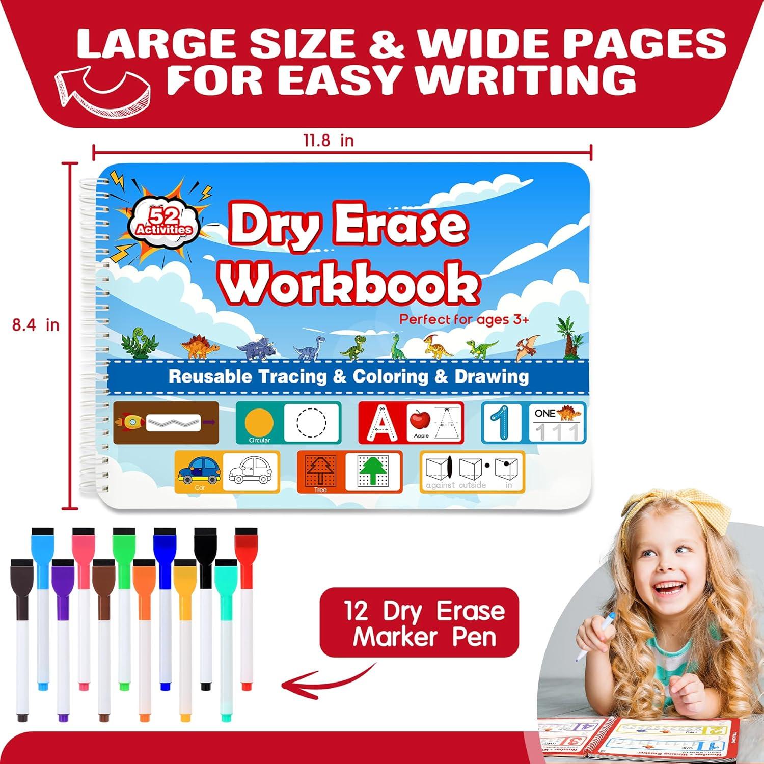 Cuaderno de Actividades Reutilizable RichBoy 52 Páginas 3-5 Años