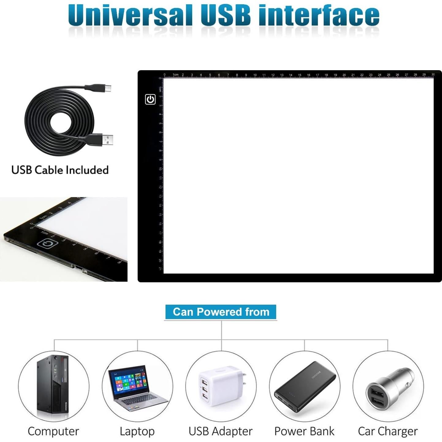 Tablero de Luz A4 SevenFish LED Ajustable para Arte