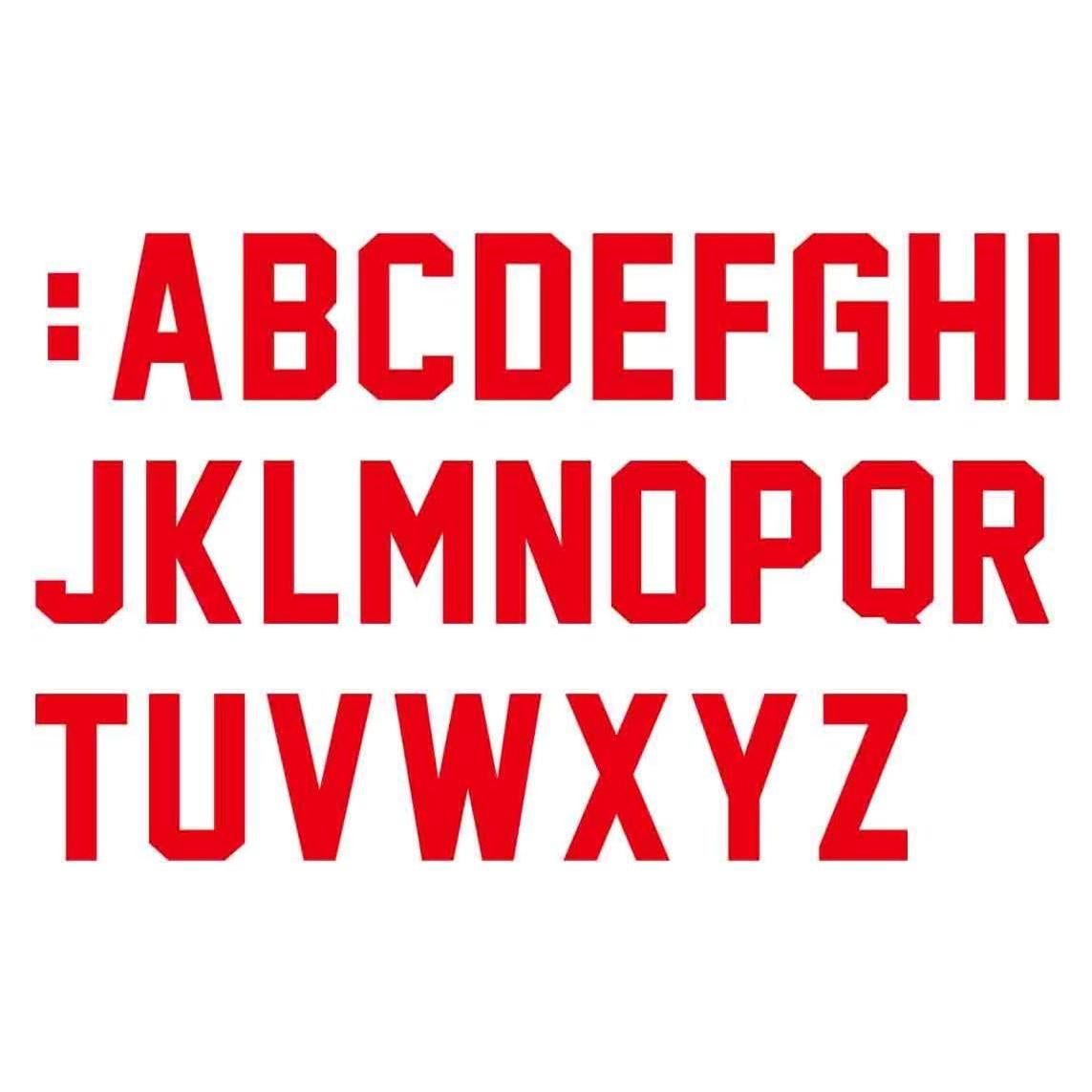 52 Letras Transferibles de Hierro Rojo Fanbay para Camisetas