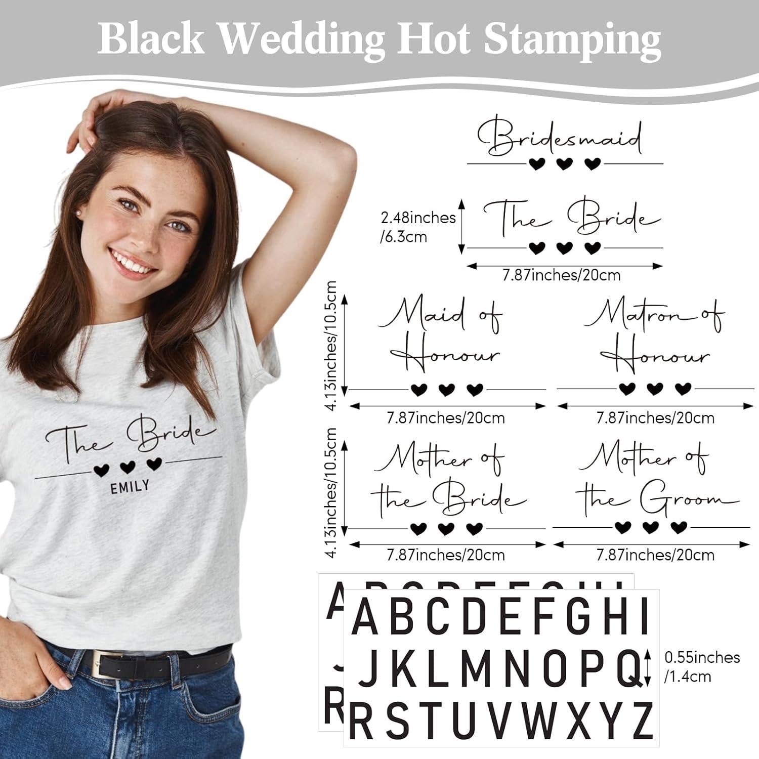 Set 26 Calcomanías de Vinilo Glenmal para Bodas - Negro