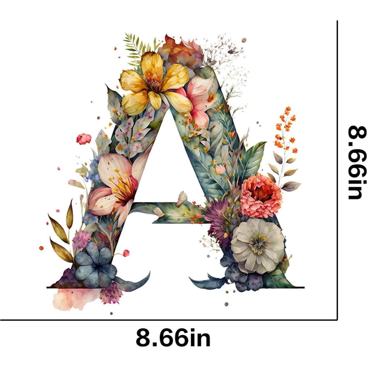 Parche Letras Florales Ceresa Inc 22x22cm Transferencia Calor