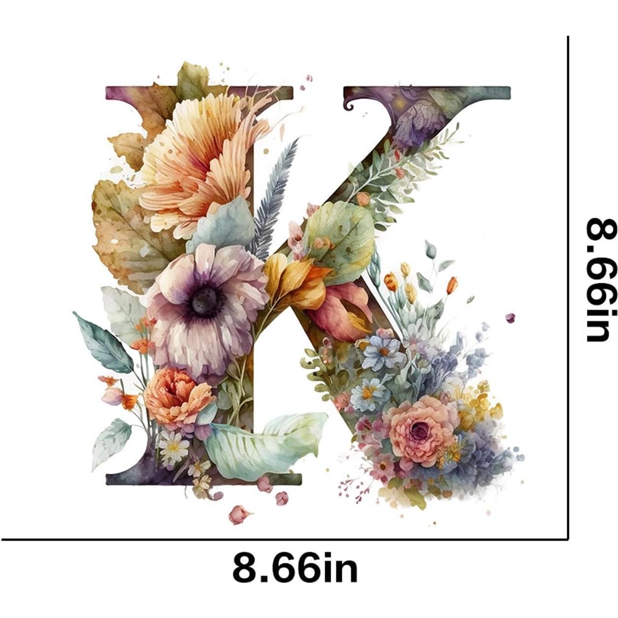 Parche Letras Florales Ceresa Inc 22x22cm Transferencia Calor