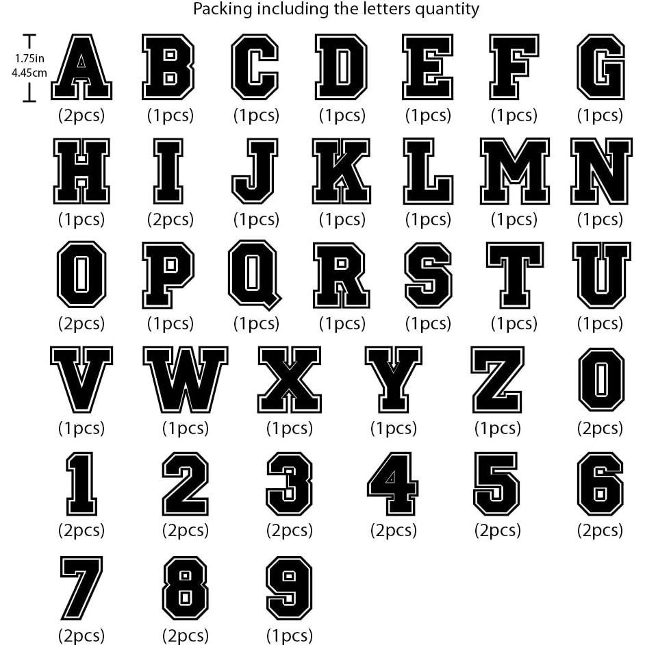 Letras y Números Transferibles Magfok 1.75" Blancas 3 Hojas