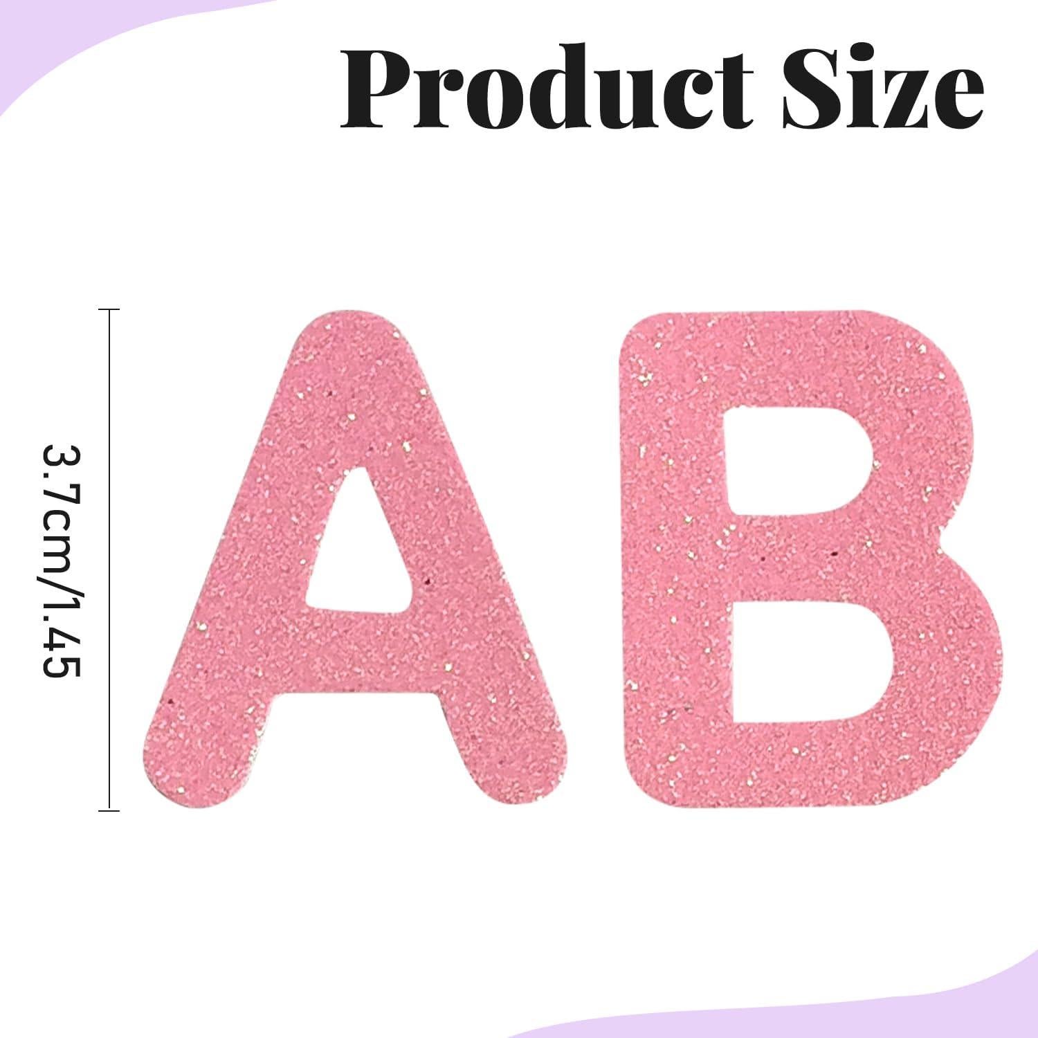 Parche Termoadhesivo Letras Brillantes FR Rosa - 52 Pcs