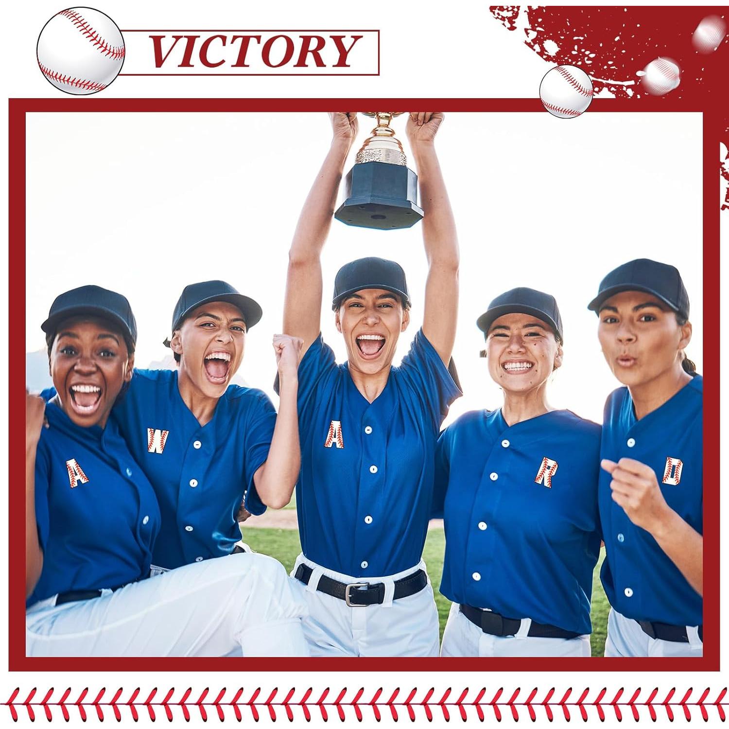 Outus Letras de Transferencia de Calor 372 Pcs Béisbol 3.8 cm