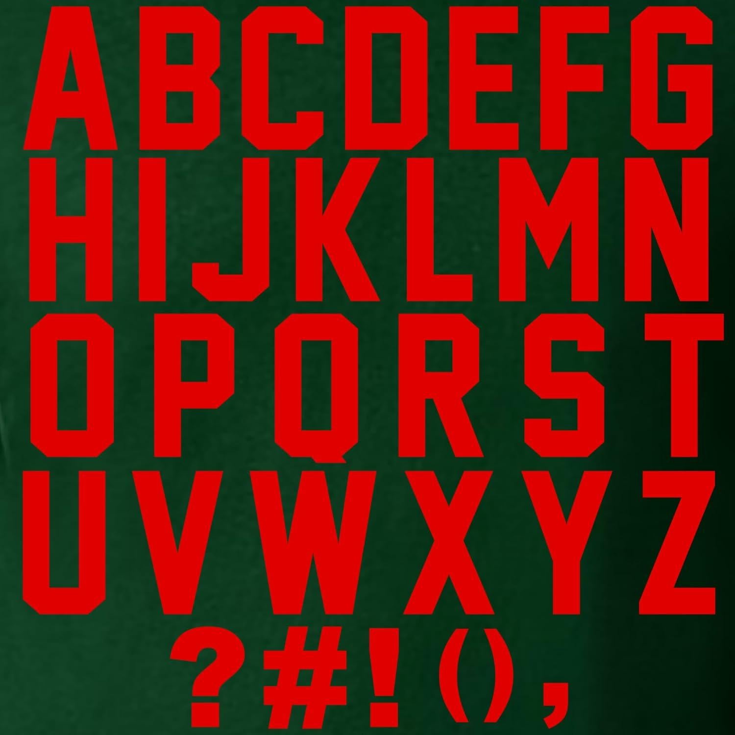 Kit Letras de Hierro Transferibles TeeWin 47 Piezas Rojo Brillante