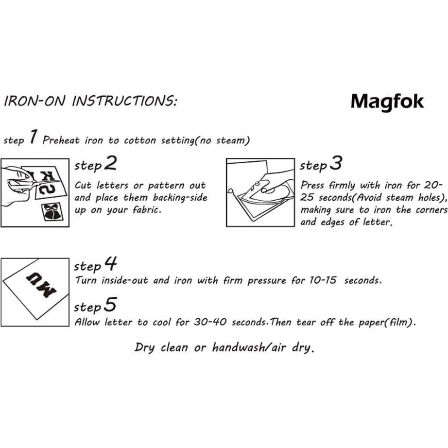 Transferencia de Letras y Números Flock Magfok Oro 3 Hojas