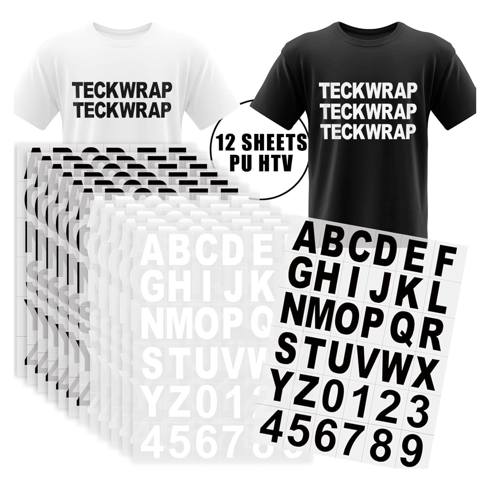 Letras Termoadhesivas TECKWRAP 12 Hojas 432 Piezas Vinilo