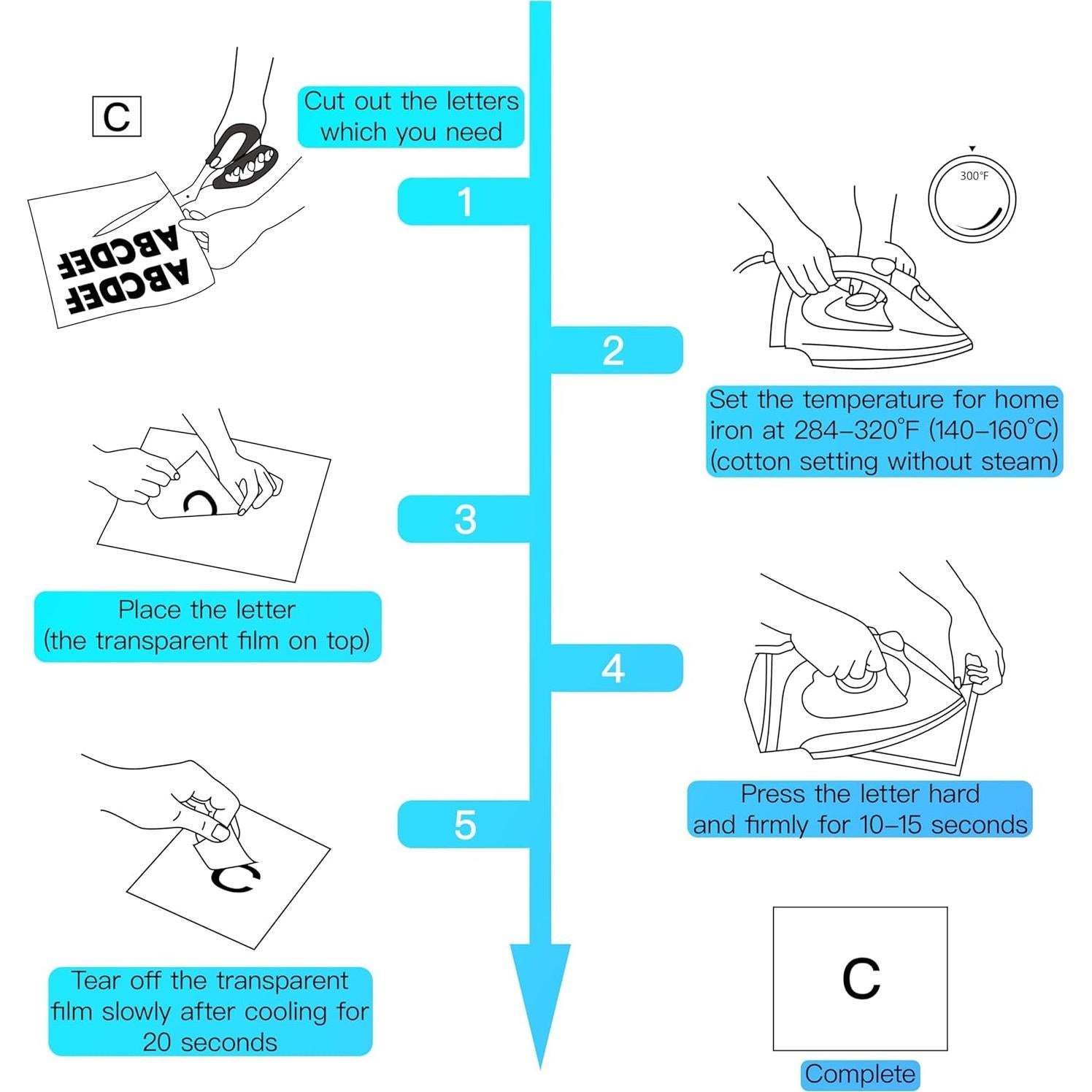 5 Hojas Letras y Números de Vinilo Dolmifapro Estrella