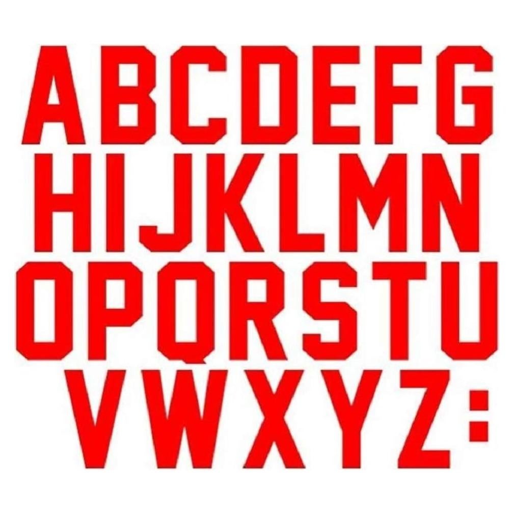 Letras de Vinilo de Transferencia FANBRILLIANT 104 Piezas 5.08 cm Rojas