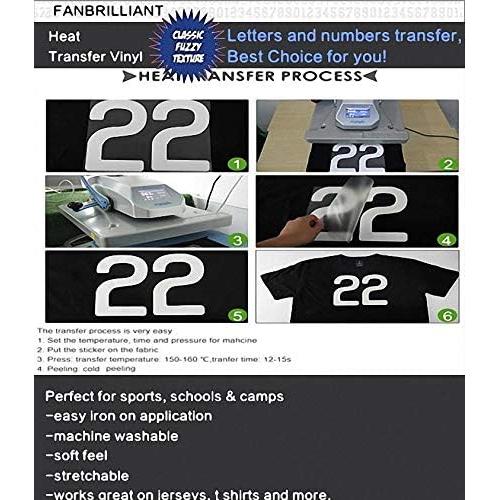 Letras de Vinilo de Transferencia FANBRILLIANT 104 Piezas 5.08 cm Rojas