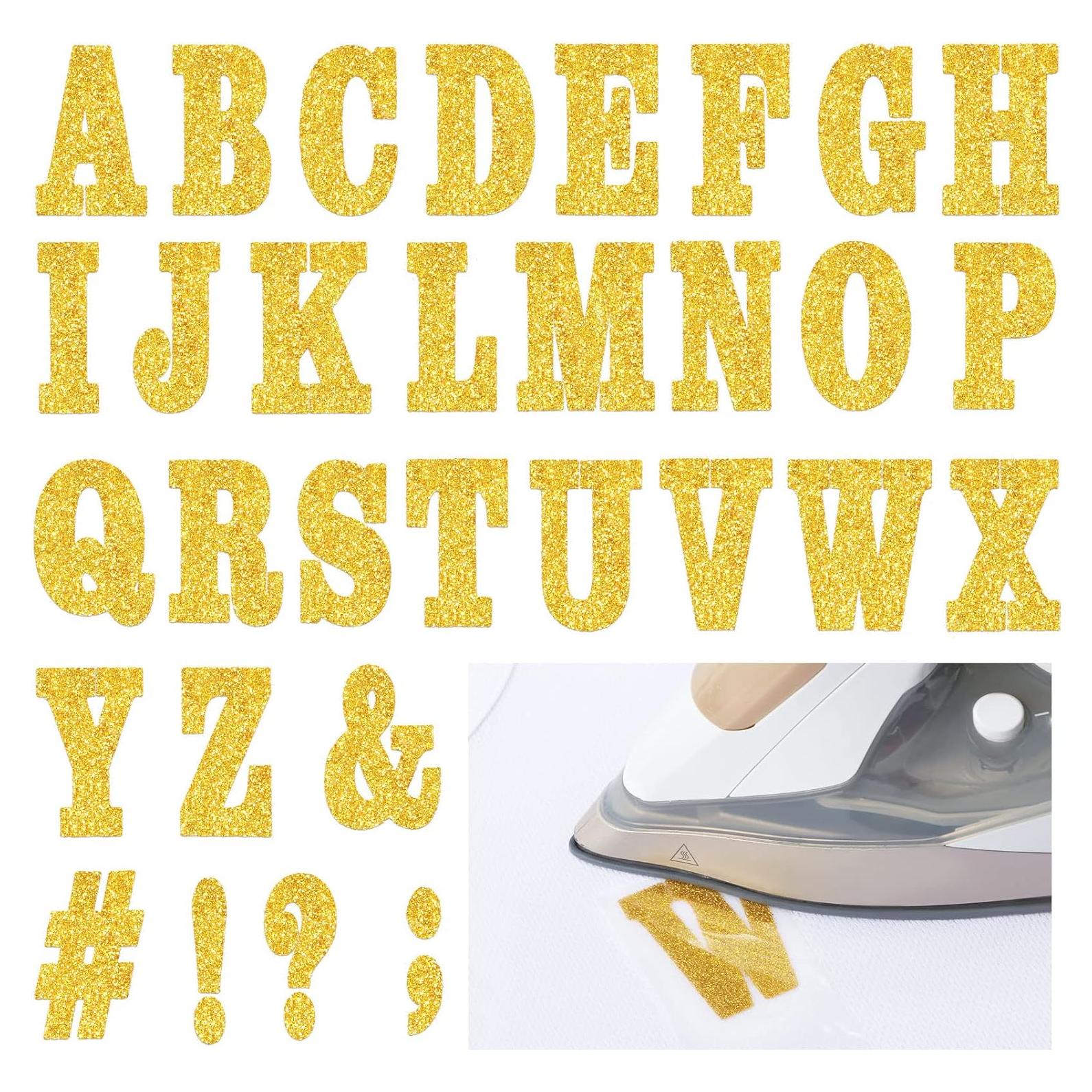 279 Piezas Letras de Flock A-Z Outus 3.8 cm Oro Brillante