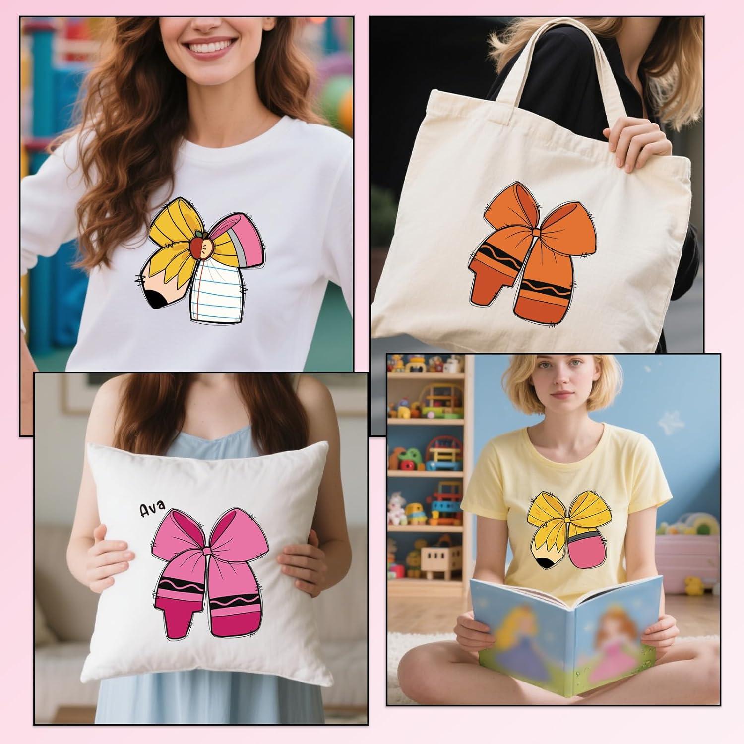 Calcomanías de Transferencia de Calor Shejdgart - 18 Piezas Lazo Letras