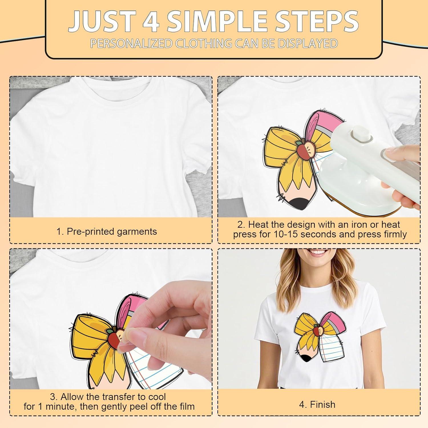 Calcomanías de Transferencia de Calor Shejdgart - 18 Piezas Lazo Letras