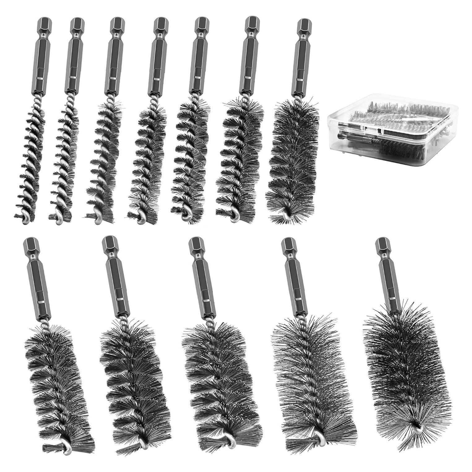 Cepillo de Alambre ASNOMY 12 Piezas Acero Inoxidable 5-30mm