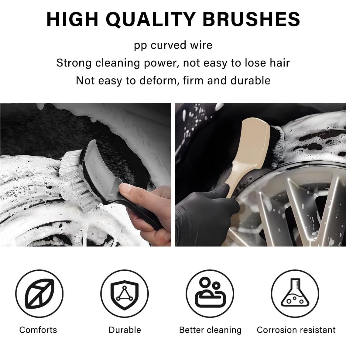 Cepillo de limpieza de alfombras KVAEY para automóviles 21.6 cm