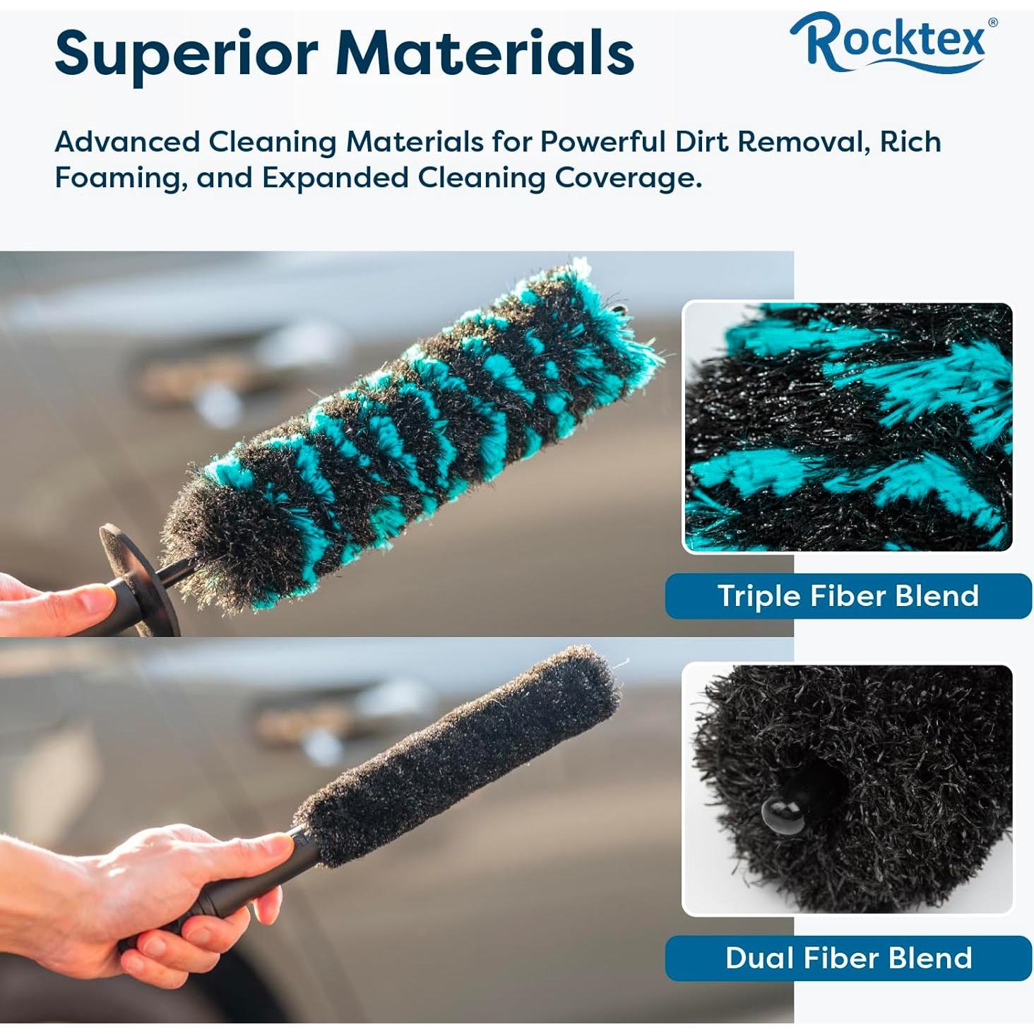 Juego de Cepillos para Ruedas Rocktex - 3 Piezas Ecológicos