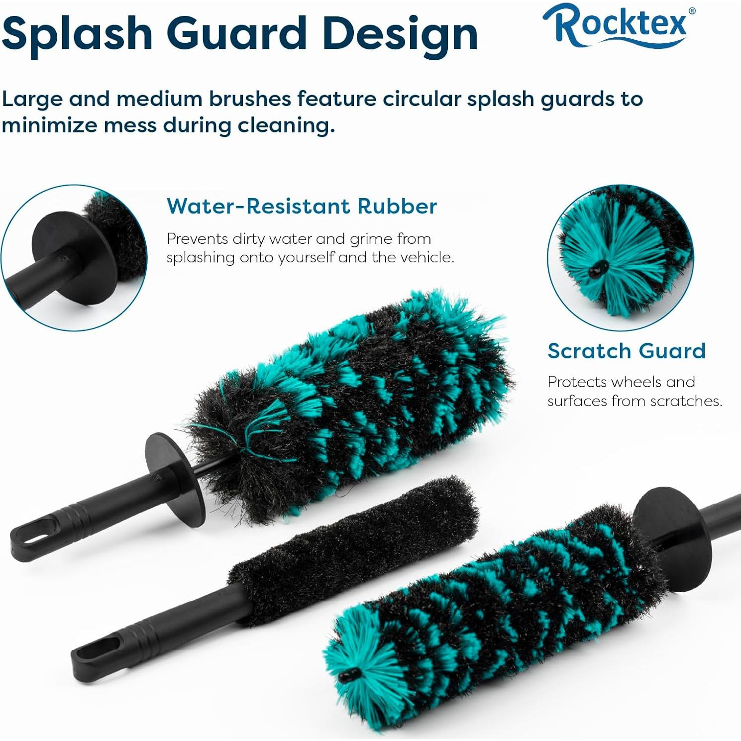 Juego de Cepillos para Ruedas Rocktex - 3 Piezas Ecológicos