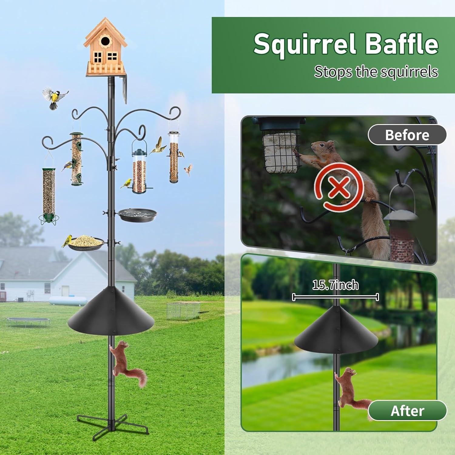 Poste para Comedero de Aves KOLAKO 233.68 cm a Prueba de Ardillas