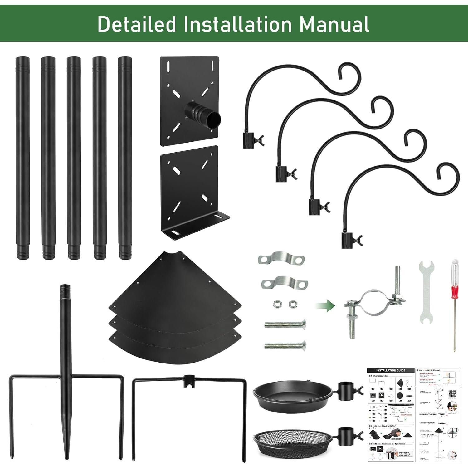 Poste para Comedero de Aves KOLAKO 233.68 cm a Prueba de Ardillas