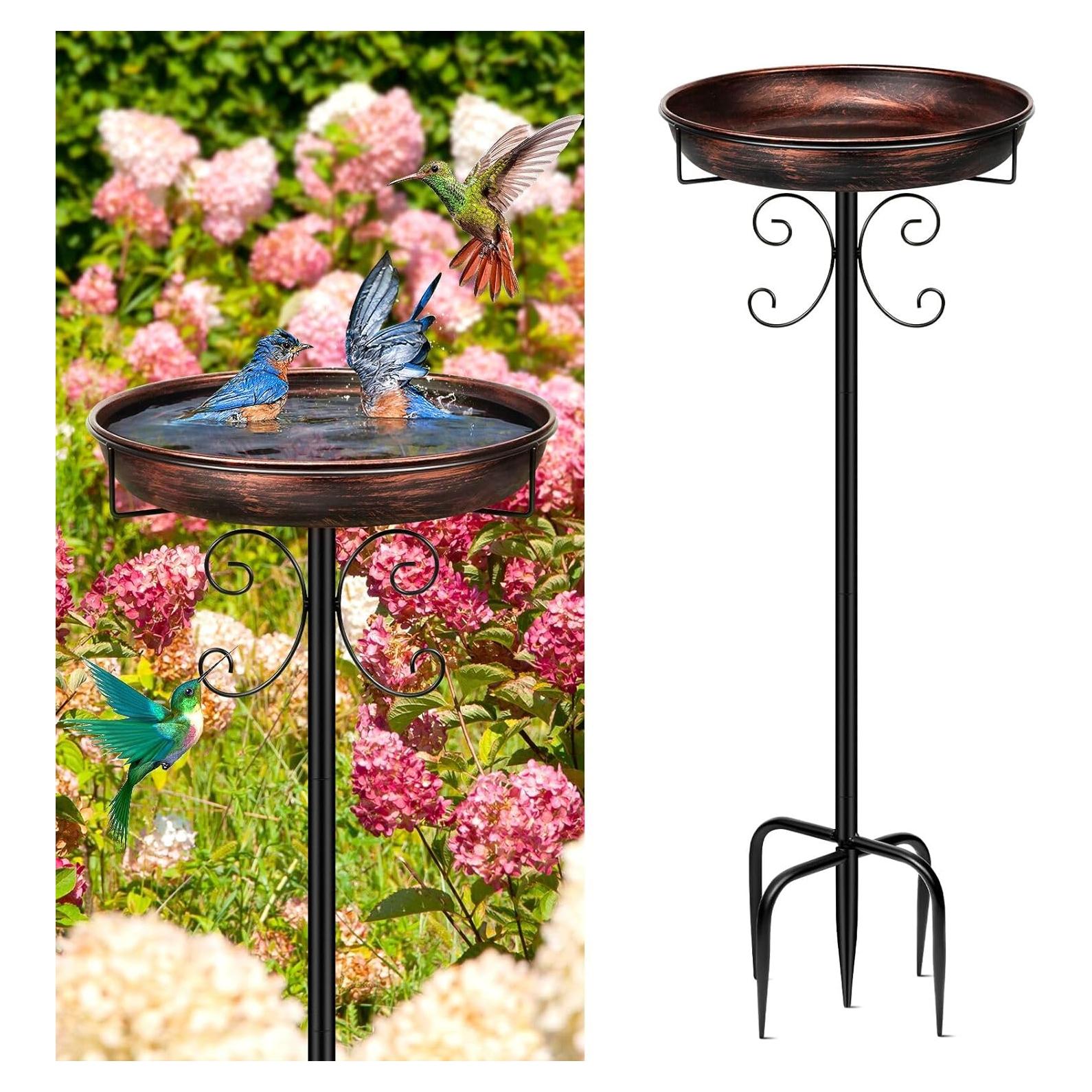 Baño para Aves de Metal Daoeny 30.5cm Bronce Antiguo