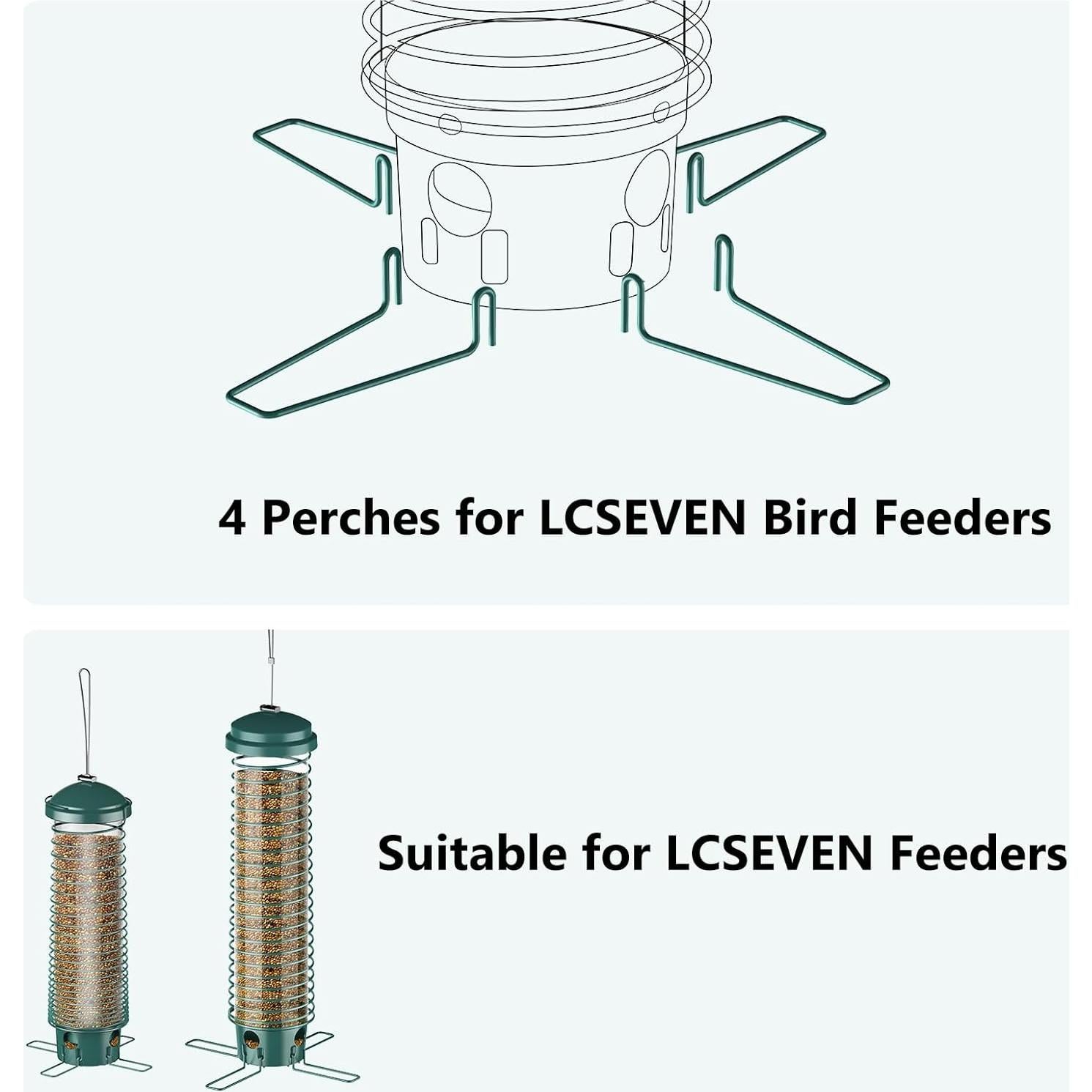Soportes de Metal para Comederos de Aves LCSEVEN 4-Pack