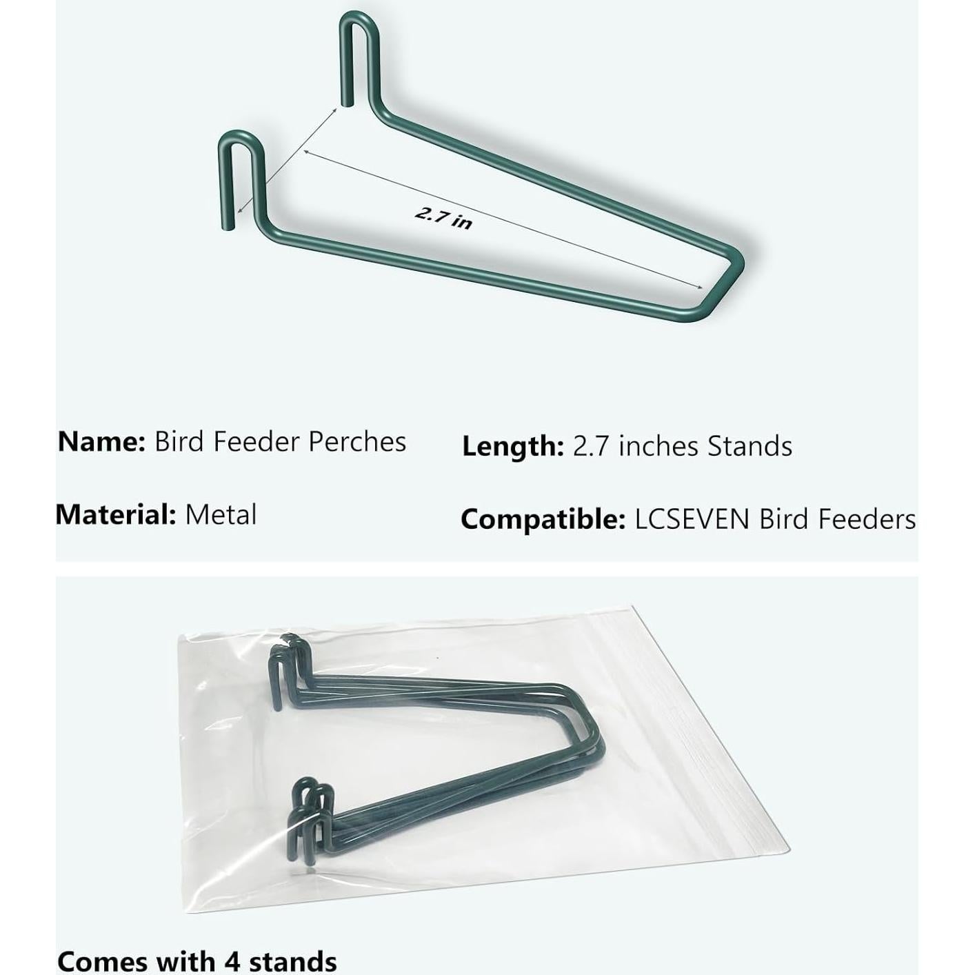 Soportes de Metal para Comederos de Aves LCSEVEN 4-Pack