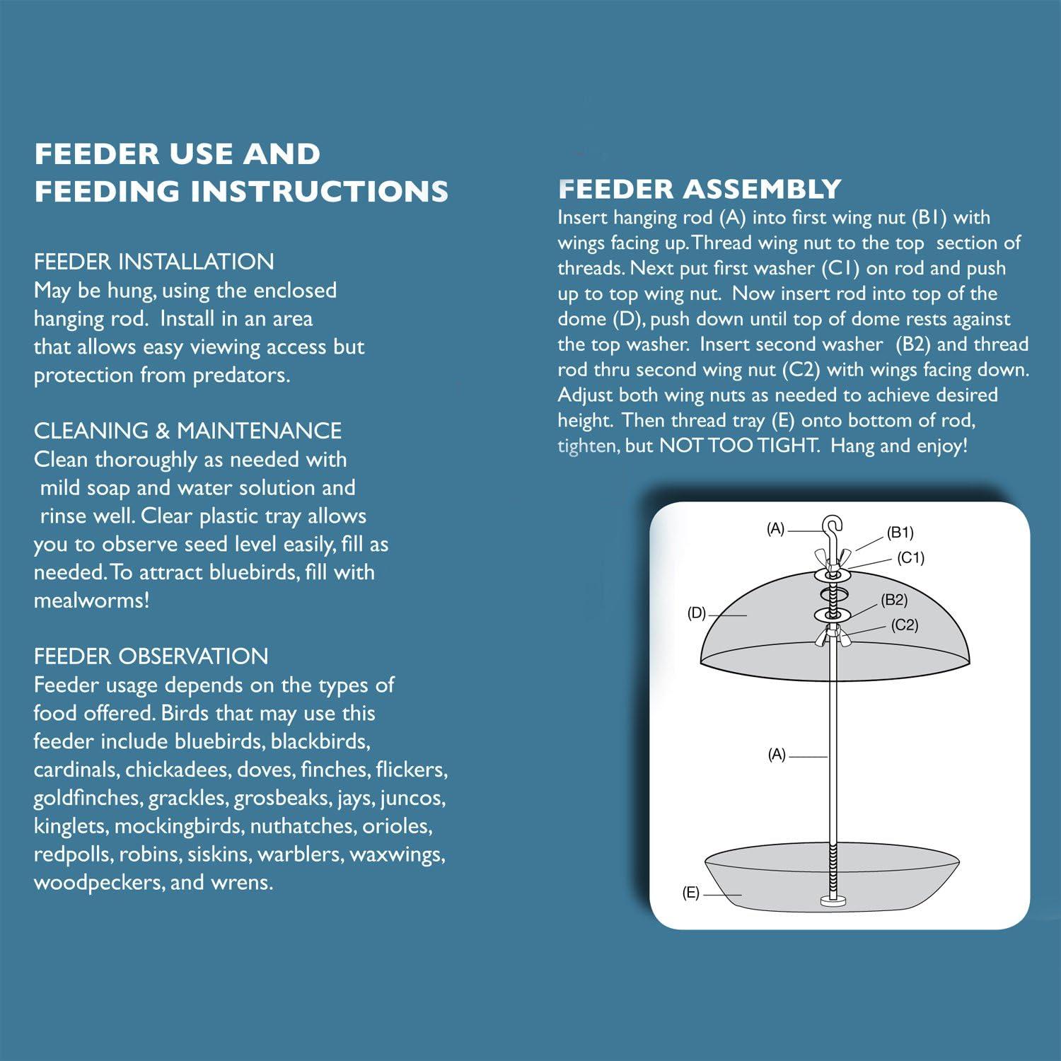 Alimentador de semillas y azulejos Woodlink NABBFDR 33x33 cm