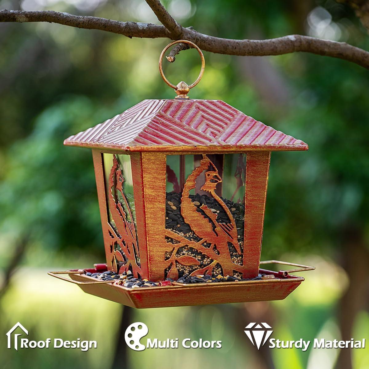 Alimentador de Aves Metal Birdream Rojo Dorado 1.36 kg