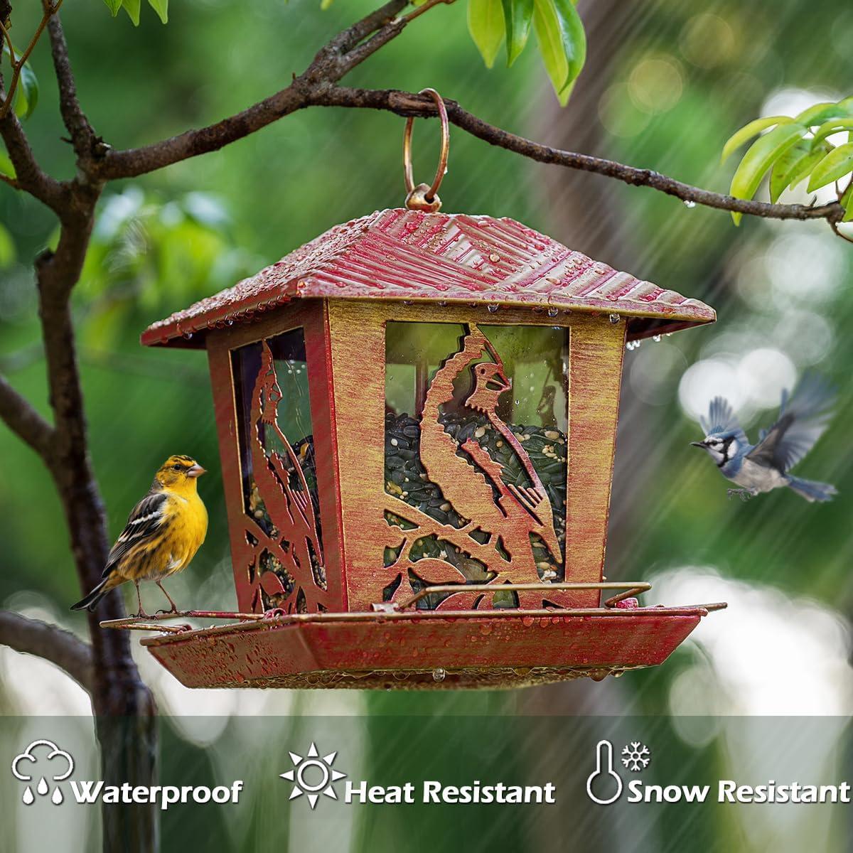 Alimentador de Aves Metal Birdream Rojo Dorado 1.36 kg