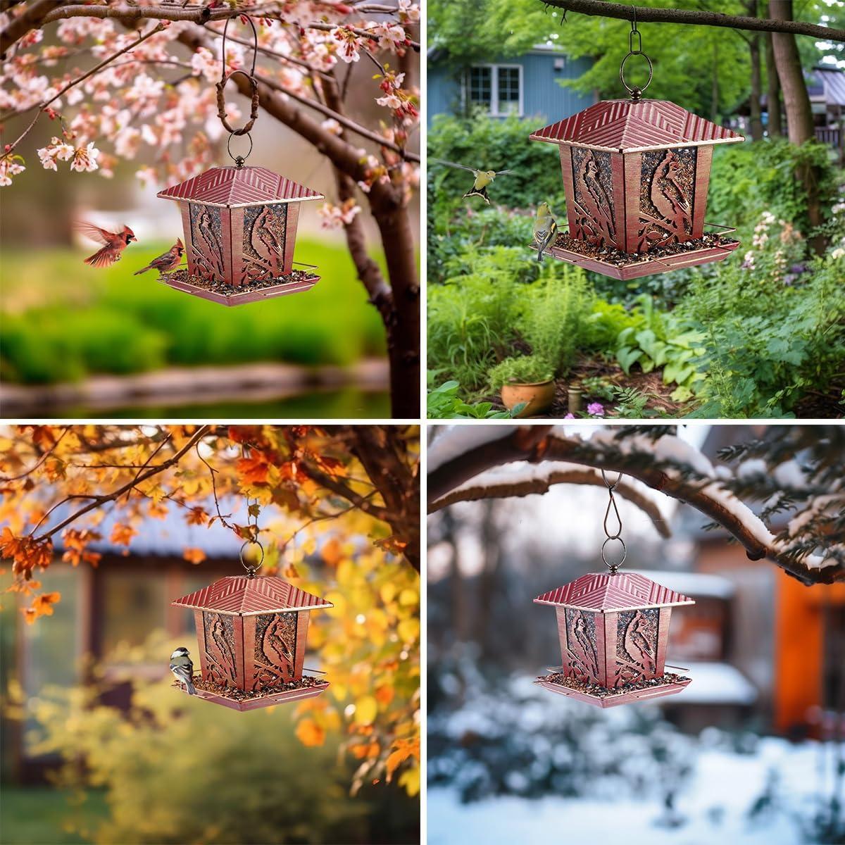 Alimentador de Aves Metal Birdream Rojo Dorado 1.36 kg