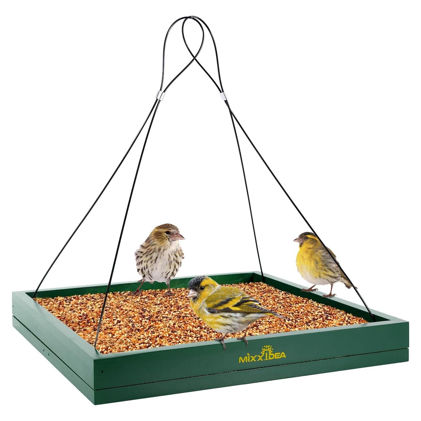 Comedero para Aves Colgante MIXXIDEA Verde 1.81kg Madera
