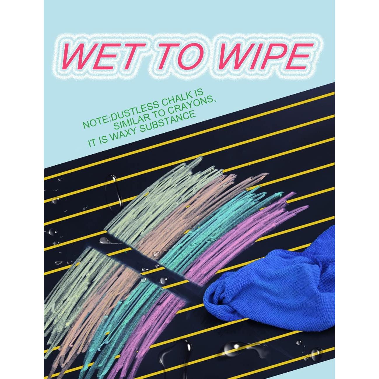 Tiza sin polvo Luckyrain 12 colores con soporte para niños