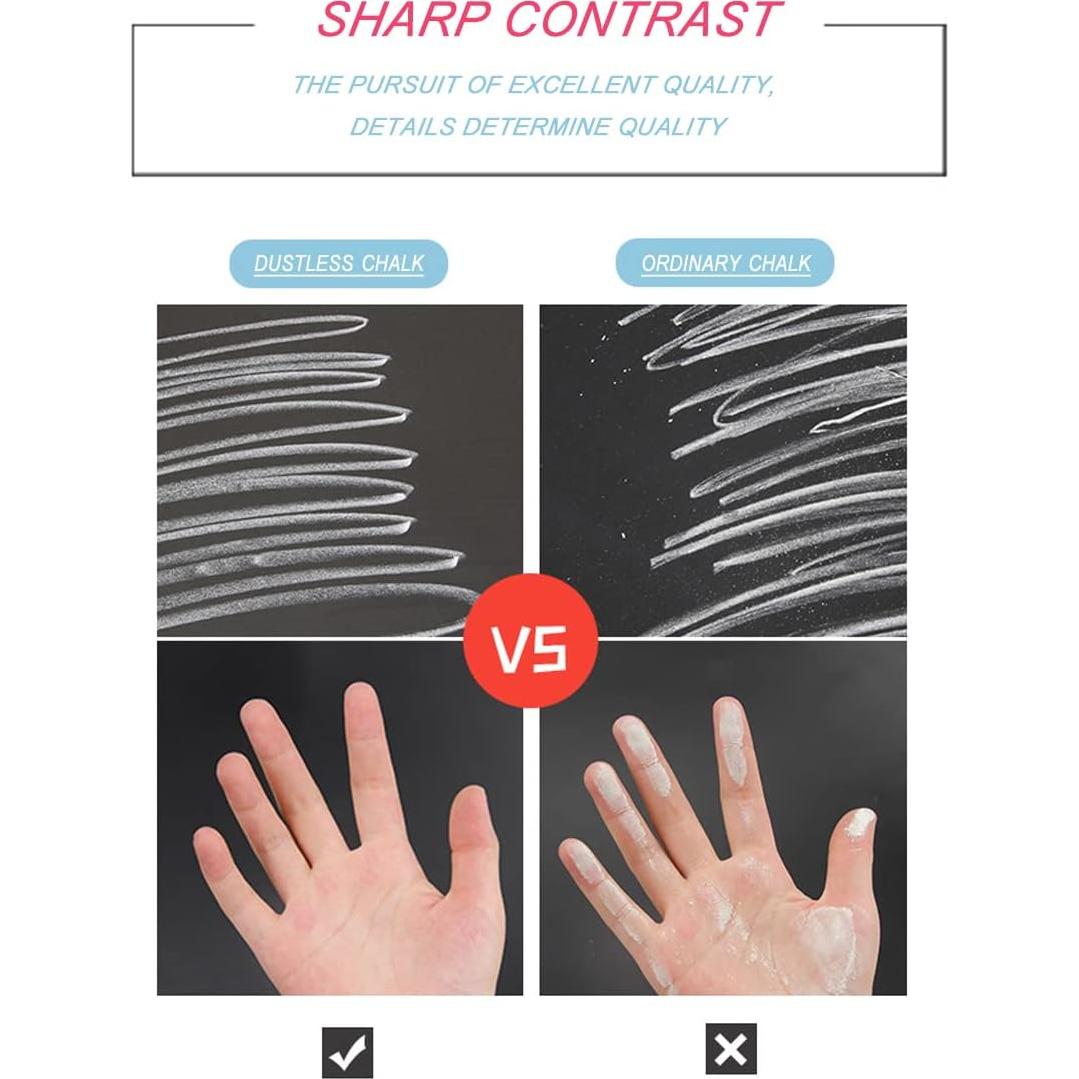 Tiza sin polvo Luckyrain 12 colores con soporte para niños