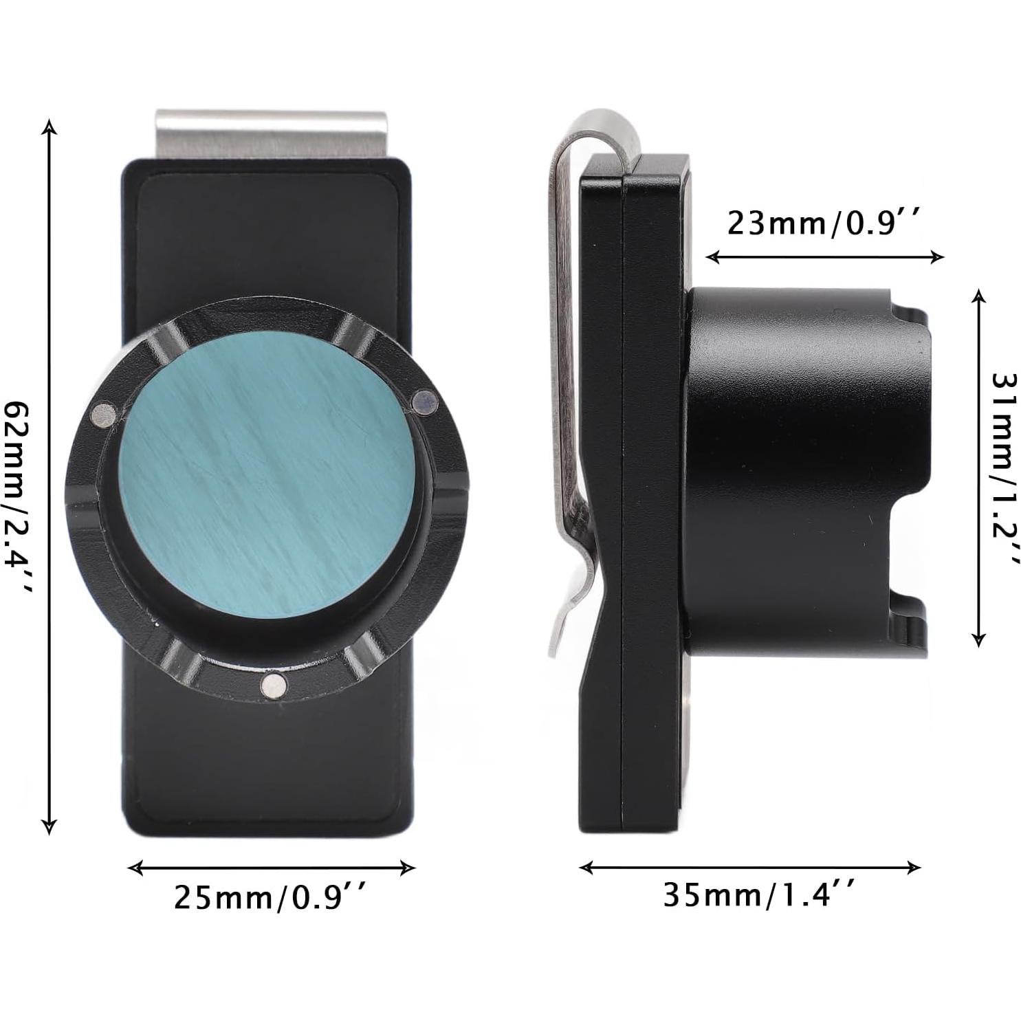 Soporte de Tiza de Billar Magnético Keenso, Aluminio, 12.7x7cm