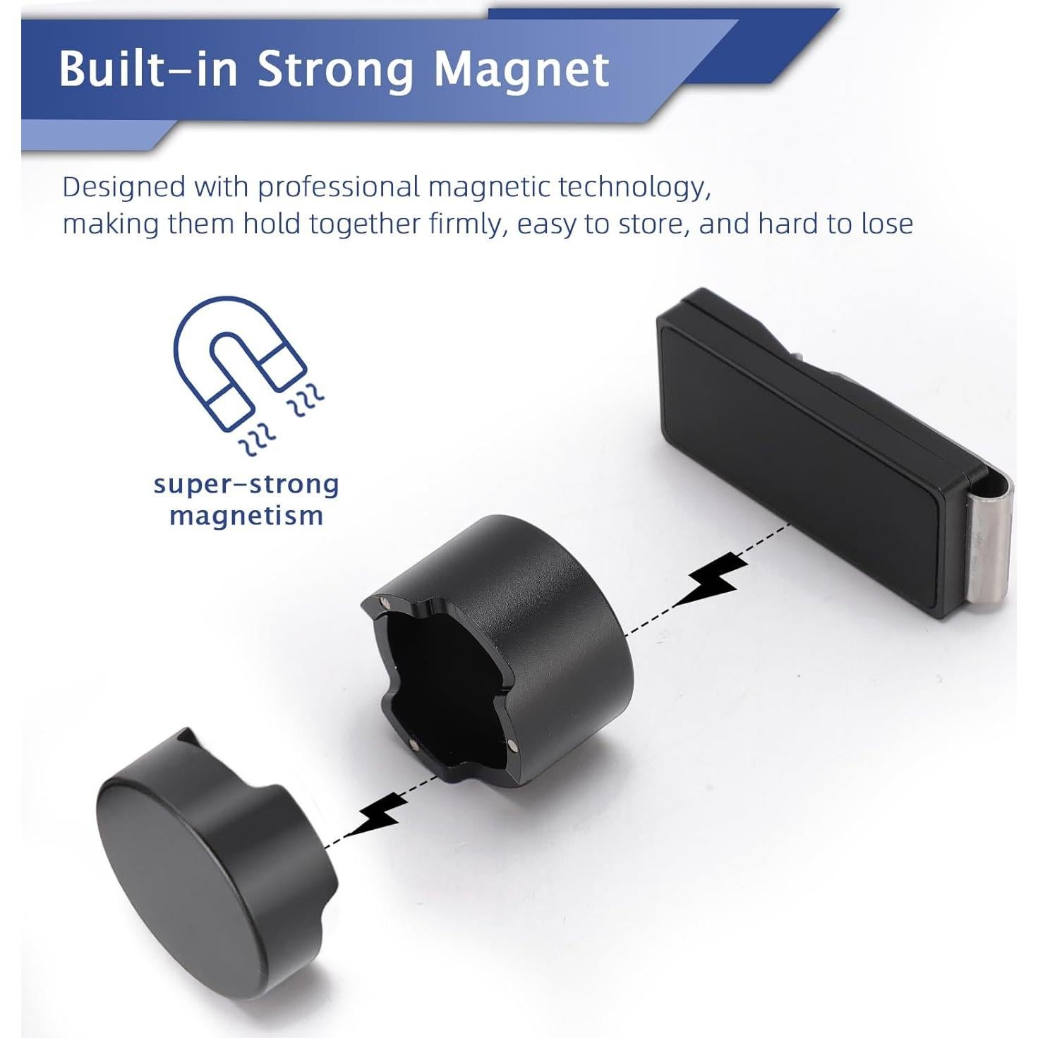 Soporte de Tiza de Billar Magnético Keenso, Aluminio, 12.7x7cm