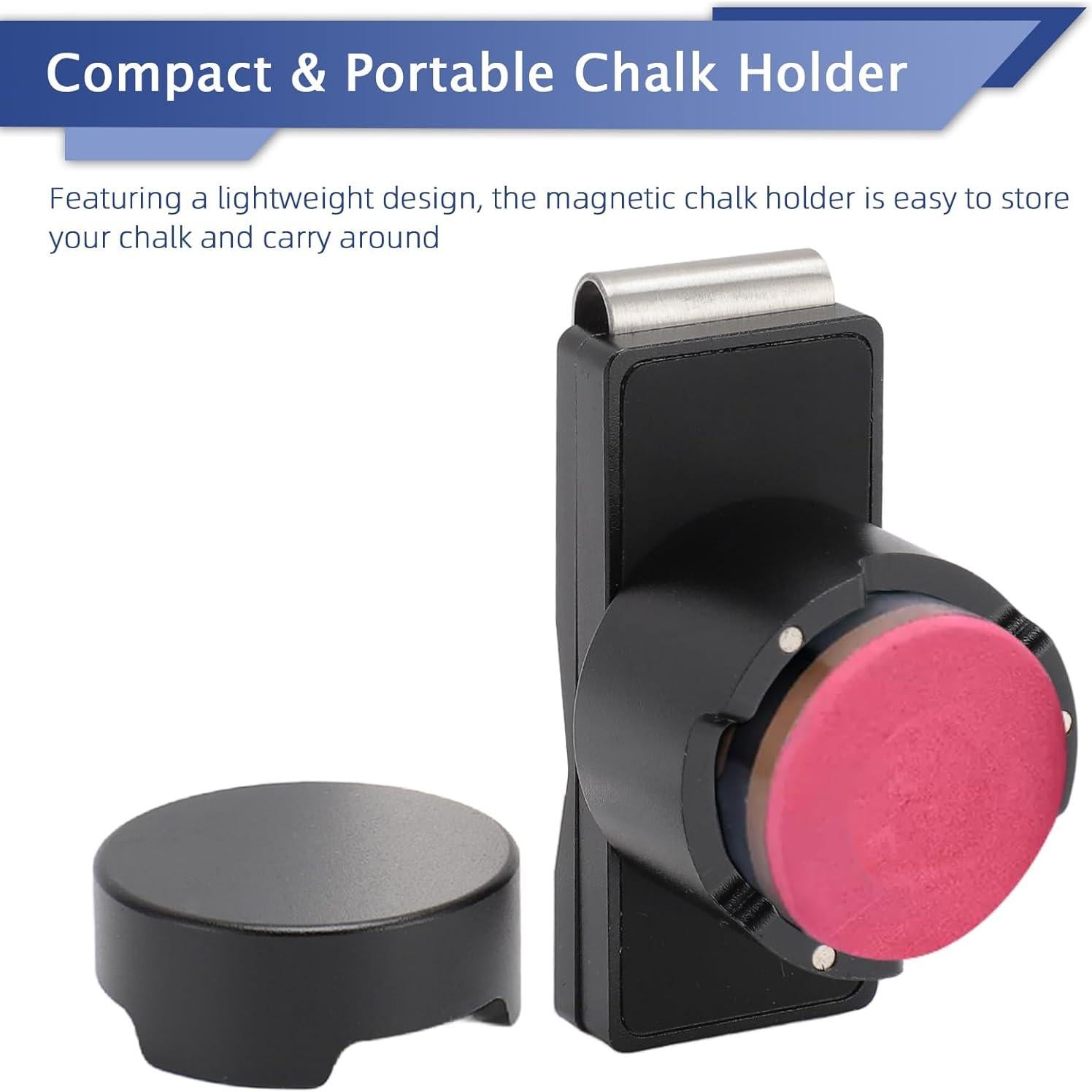 Soporte de Tiza de Billar Magnético Keenso, Aluminio, 12.7x7cm