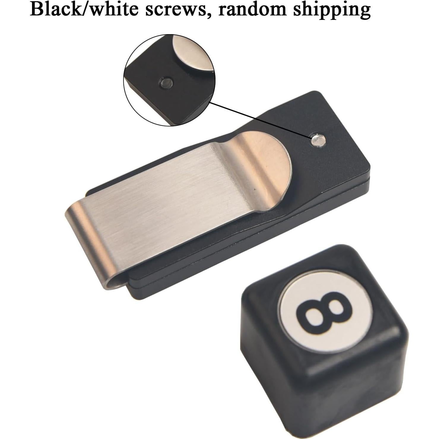 Porta Tiza de Billar Lake of Fire con Clip Magnético - Negro