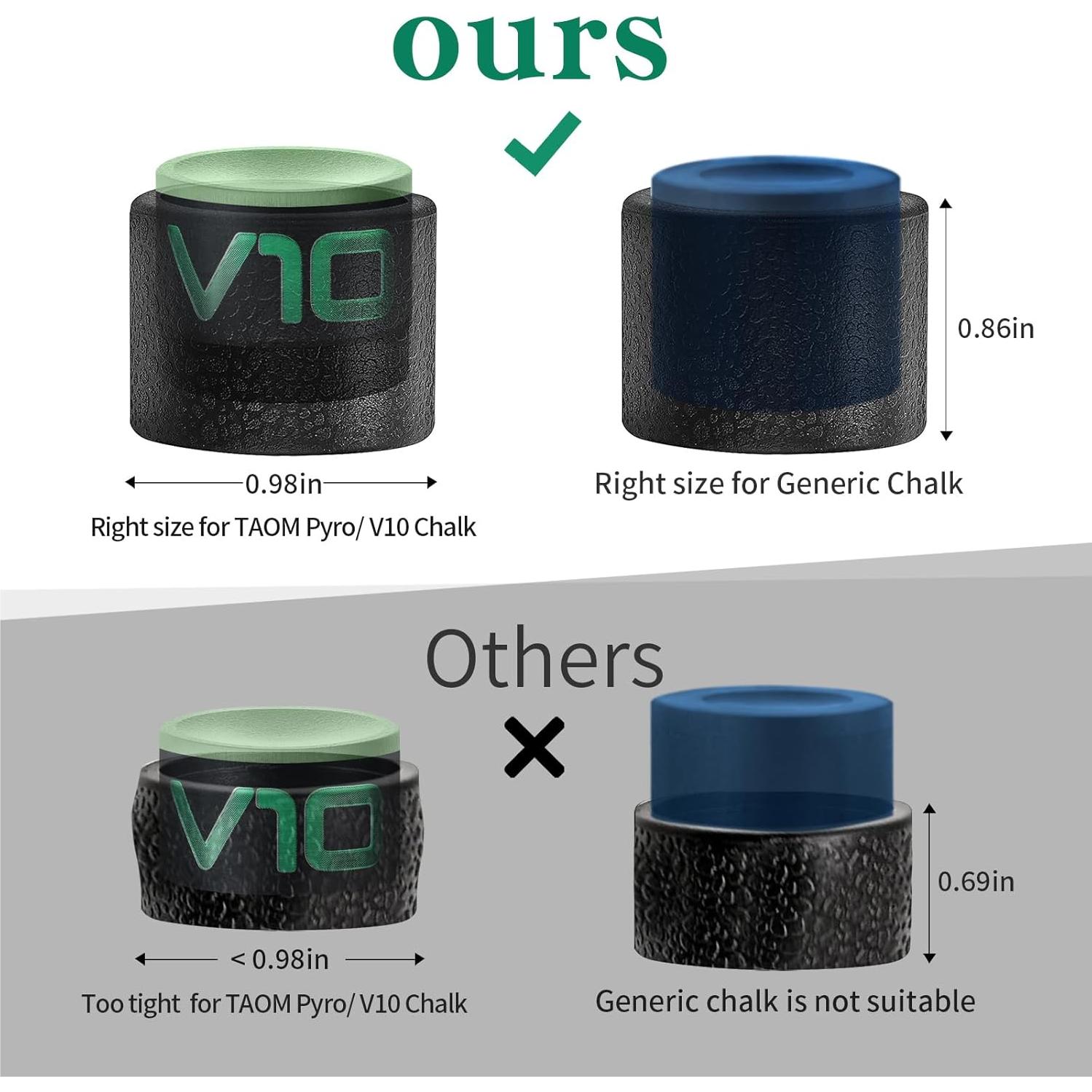 Soporte de Tiza de Pool Zunzingy para Tiza Redonda TAOM V10