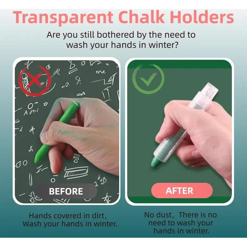 Clip de Tiza de Plástico Laoha - 10 Sujetadores Transparentes