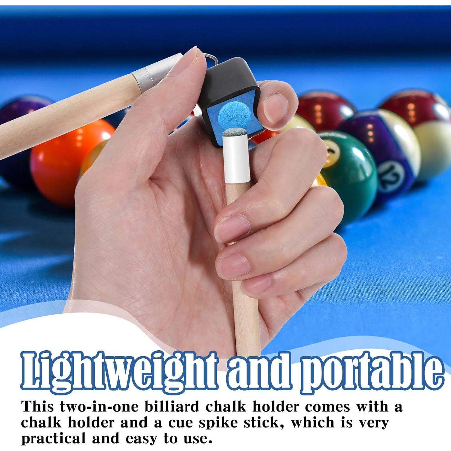 Soporte de Tiza 2 en 1 Hariendny para Billar - Portátil y Compacto