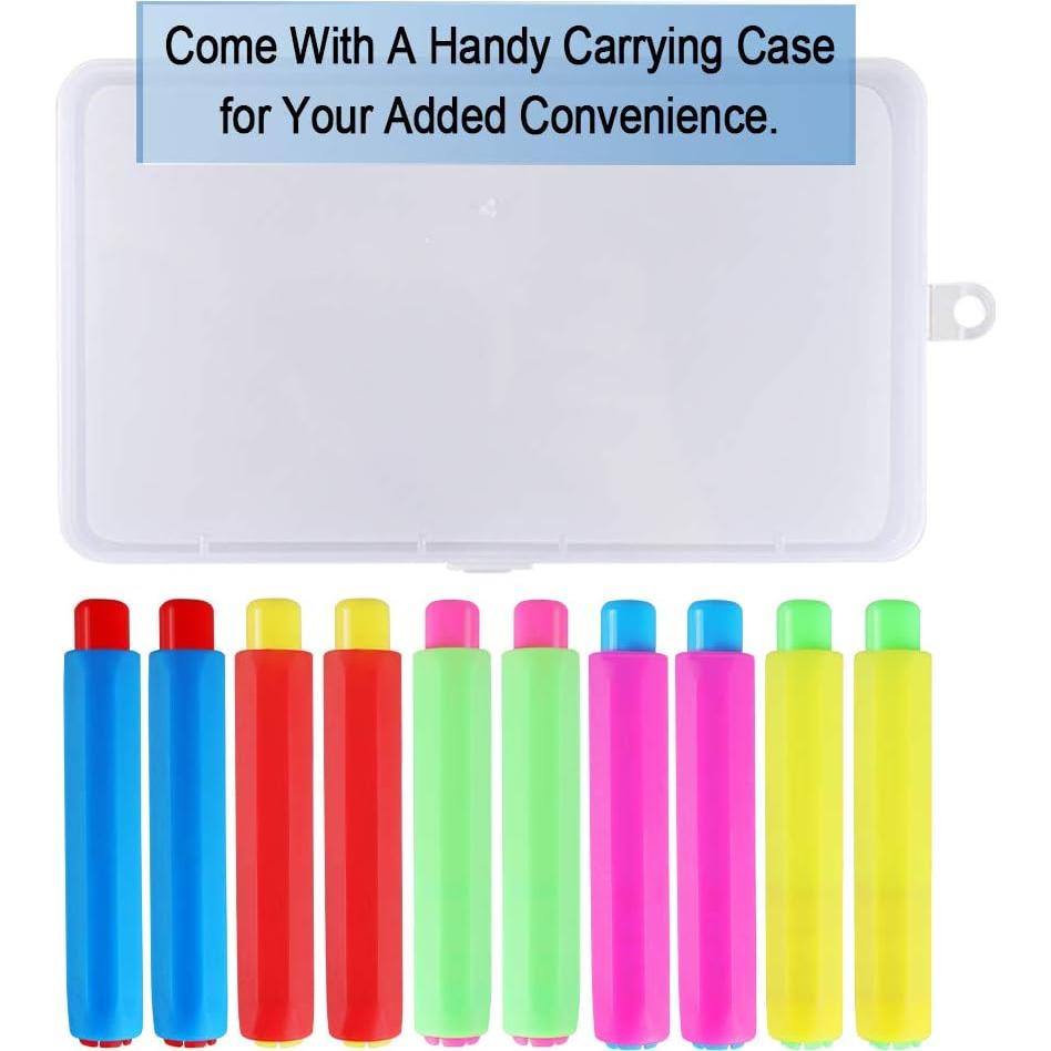 Set de Soportes de Tiza Heqishun con Borradores y Caja 10 Pcs