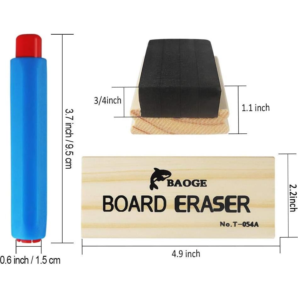 Set de Soportes de Tiza Heqishun con Borradores y Caja 10 Pcs