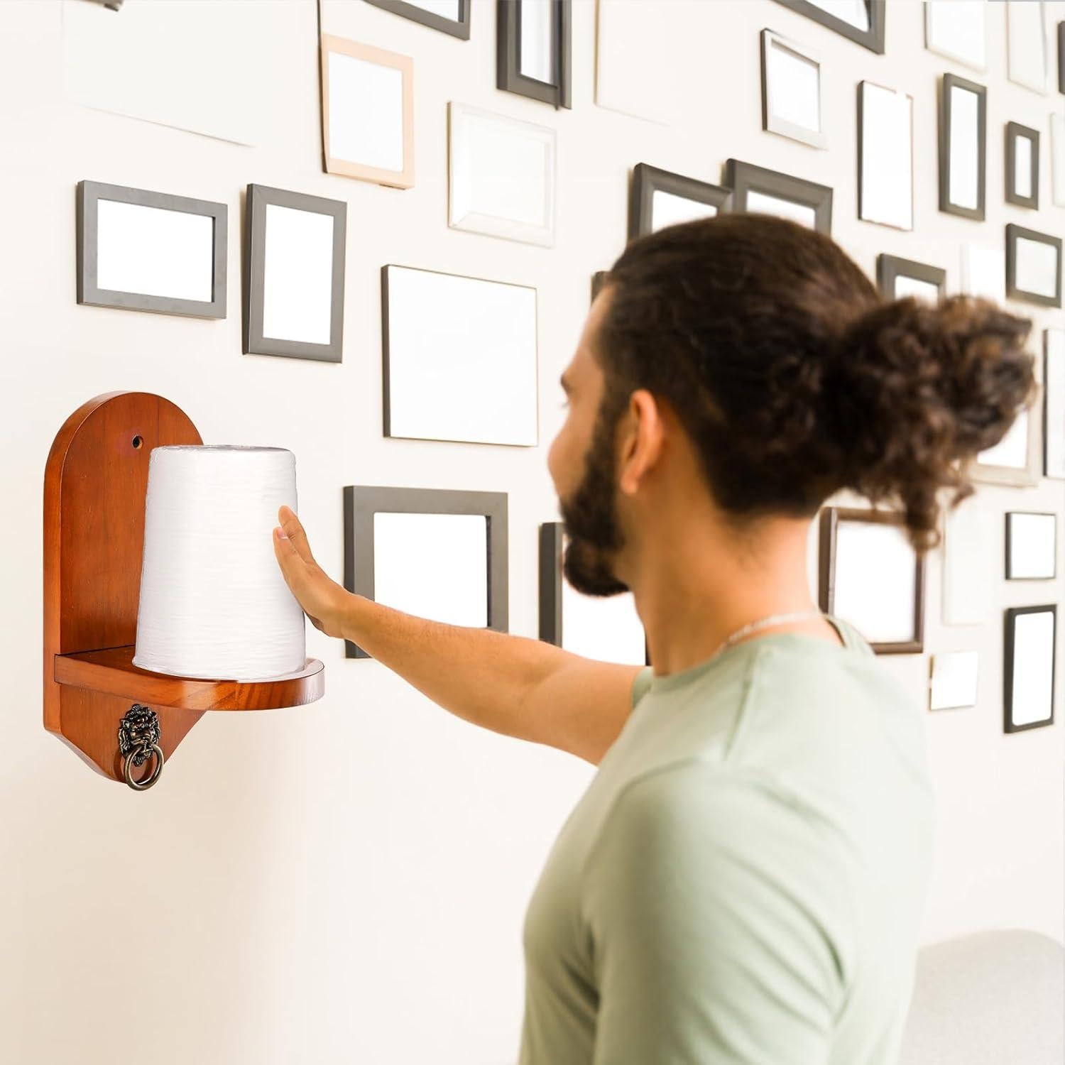 Soporte de Tiza de Madera Eorbow para Billar Montado en Pared