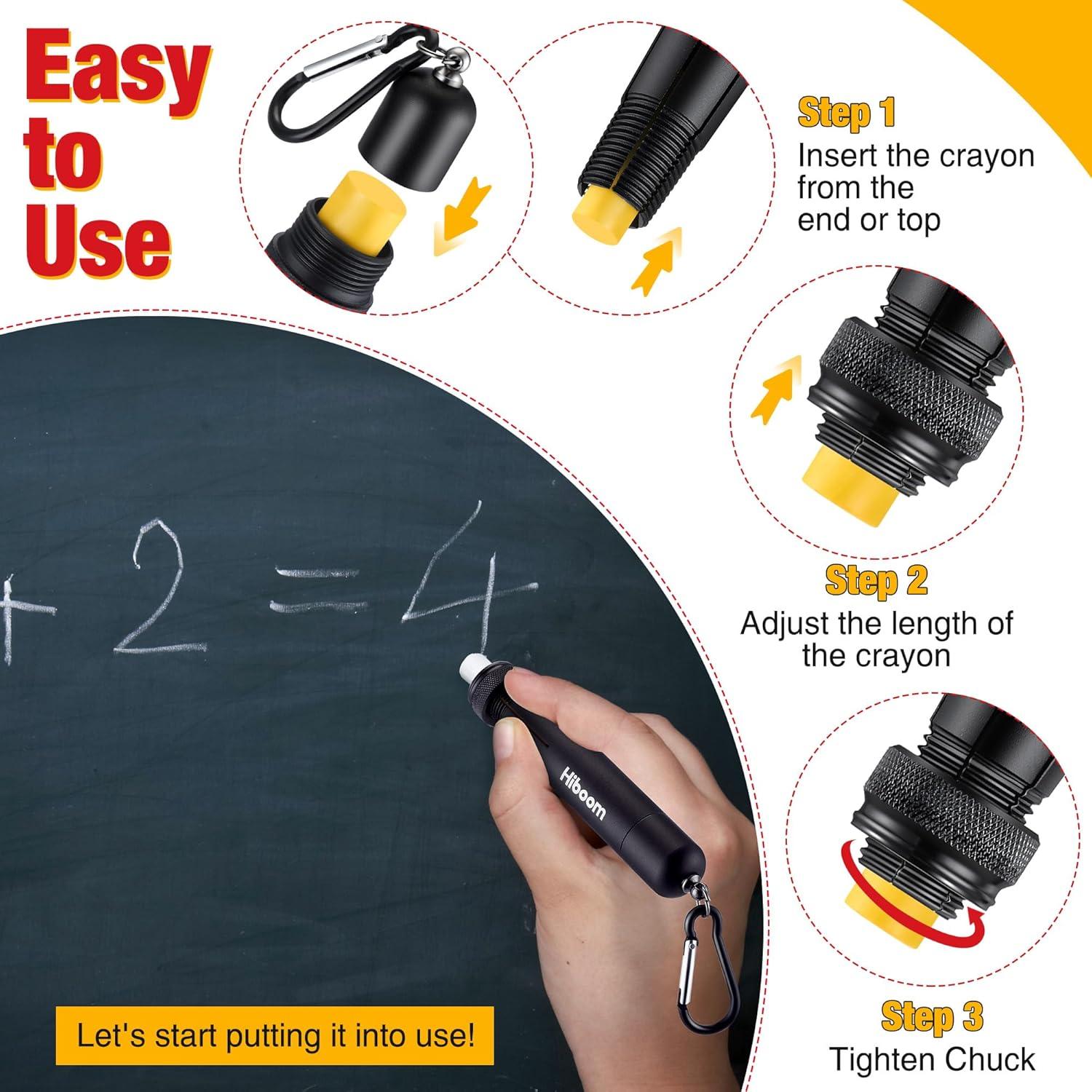 Soporte de Crayones Ajustable Hiboom - 2 Piezas, Negro